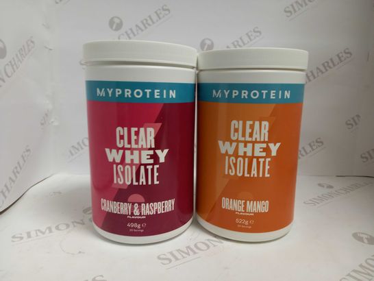 LOT OF 3 MYPROTEIN CLEAR WHEY ISOLATE