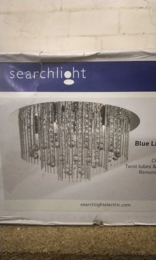 BOXED SEARCHLIGHT BEATRIX 8 LIGHT BLUE LED CEILING FLUSH