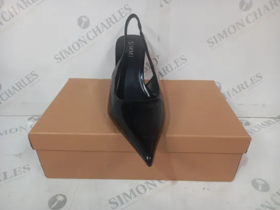 BOXED PAIR OF SIMMI LONDON LIORRA POINTED TOE HIGH HEELED SHOES IN BLACK UK SIZE 5