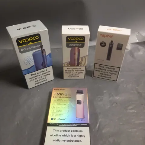 APPROXIMATELY 20 BOXED E-CIGARETTES TO INCLUDE INNOKIN, ASPIRE, VOOPOO ETC