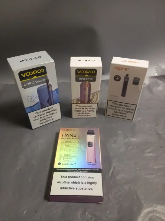 APPROXIMATELY 20 BOXED E-CIGARETTES TO INCLUDE INNOKIN, ASPIRE, VOOPOO ETC