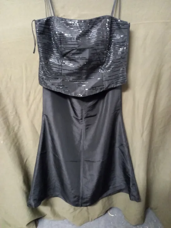 JOHN CHARLES BLACK SEQUIN TOP AND MAXI SKIRT - UK 18