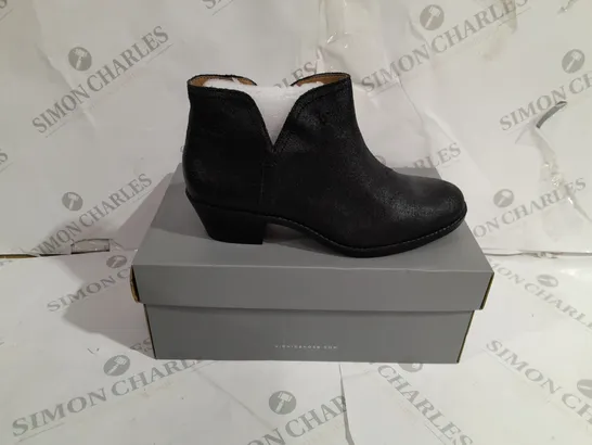 BOXED VIONIC ORTHOTIC FELICITY LIV ANKLE BOOTS - METALLIC BLACK - SIZE 6