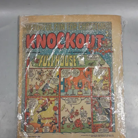 KNOCKOUT MAGAZINE VINTAGE CHRISTMAS FRONT COVER PRINT 