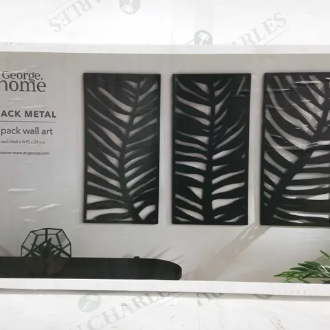 GEORGE HOME BLACK METAL 3 PACK WALL ART