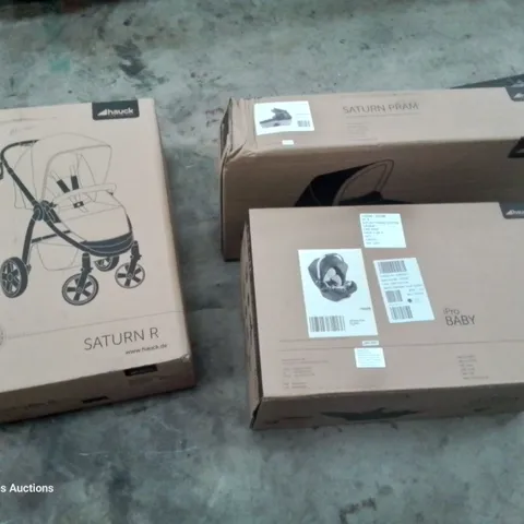 BOXED HAUCK SATURN R PUSHCHAIR TRAVEL SYSTEM (3 BOXES)