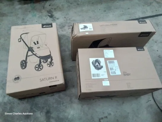 BOXED HAUCK SATURN R PUSHCHAIR TRAVEL SYSTEM (3 BOXES)