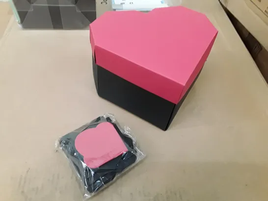 BOX CONTAINING APPROXIMATELY 16 HEART SHAPED GIFT BOXES