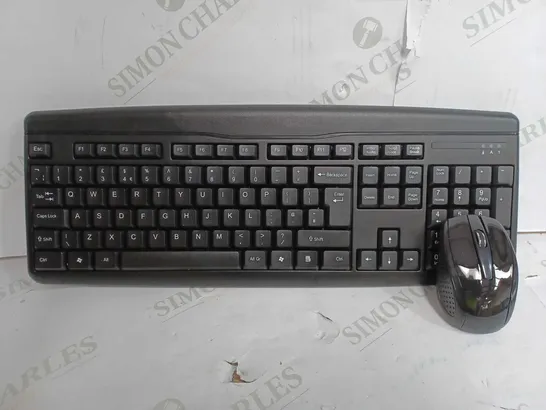 WIRELESS KEYBOARD & MOUSE COMBO IN BLACK