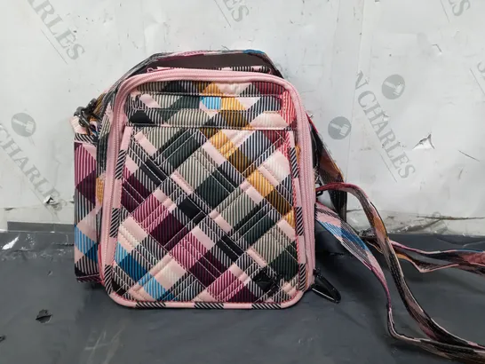 LUG CLASSIC QUILTED CROSSBODY FLAPPER BAG IN PINK/MULTI