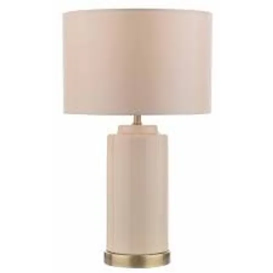 BOXED PAGAZZI LIGHTING CAMILLE TABLE LAMP - CREAM