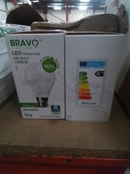 BOXED SET OF 2, 9W B22 DIMMABLE LED 4000K GLS BULBS