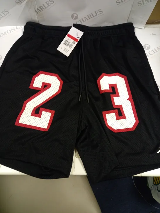 JORDAN23 LOGO BLACK SHORTS - SIZE LARGE 