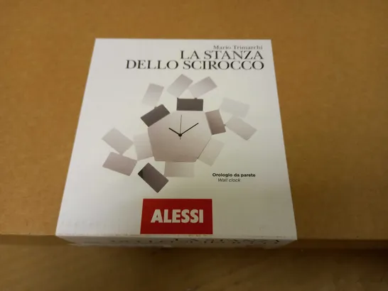 ALESSI MT19 LA STANZA DELLO SCIROCCO WALL CLOCK, 18/10 STAINLESS STEEL, MIRROR POLISHED