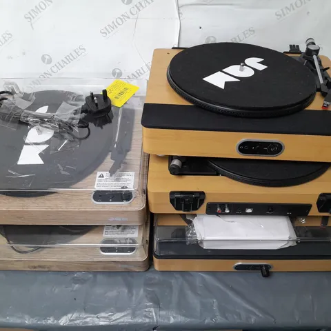 LOT OF 5 UNBOXED JAM PORTABLE BLUETOOTH TURNTABLES