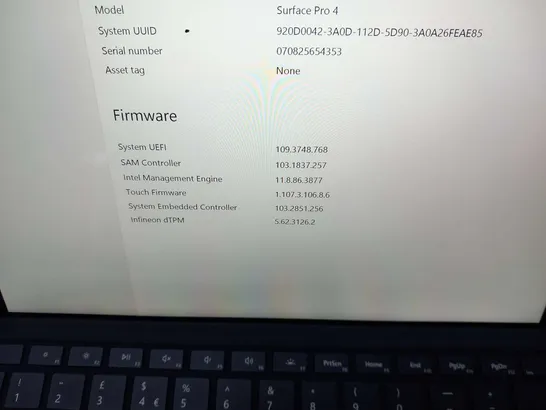 MICROSOFT SURFACE PRO 4 128GB