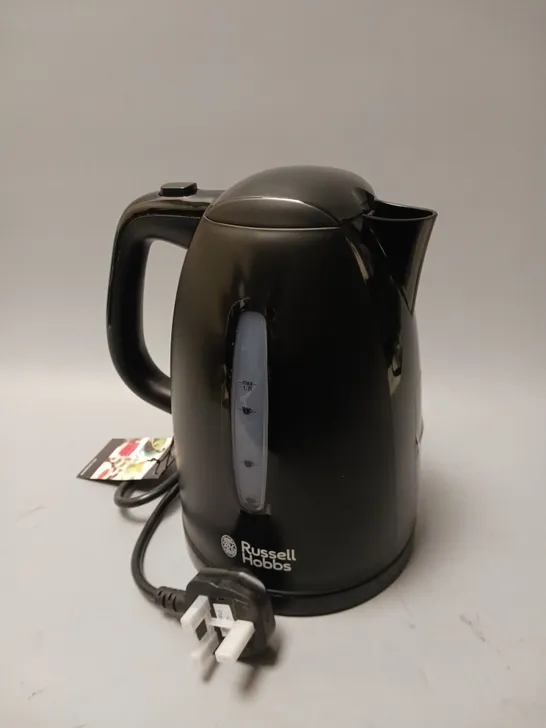 BOXED RUSSELL HOBBS TEXTURES BLACK KETTLE 