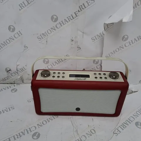 HEPBURN MK2 DAB/FM RADIO IN RED/CREAM 