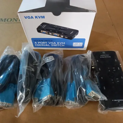 BOXED VGA KVM 4-PORT MANUAL SWITCH