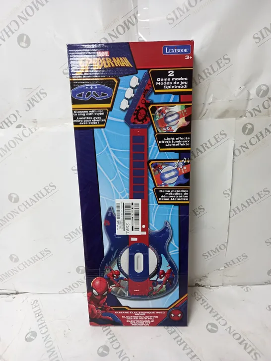 BOXED MARVEL SPIDER-MAN ELECTRIC GUITAR TOY 