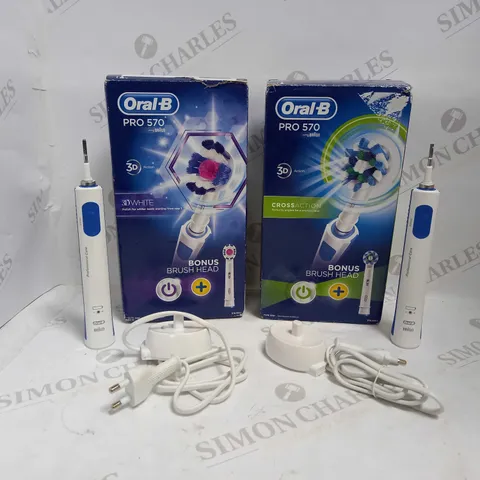 LOT OF 2 ORAL-B ELECTRIC TOOTHBRUSHES