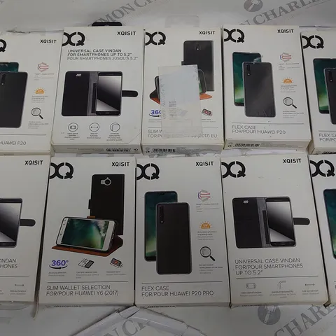 LOT OF APPROXIMATELY 50 ASSORTED BOXED XQISIT MOBILE PHONE CASES 