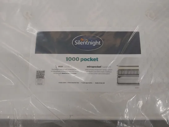 BAGGED DESIGNER DOUBLE 135CM SILENTNIGHT MIA 1000 POCKET ORTHO FIRM MATTRESS RRP £599