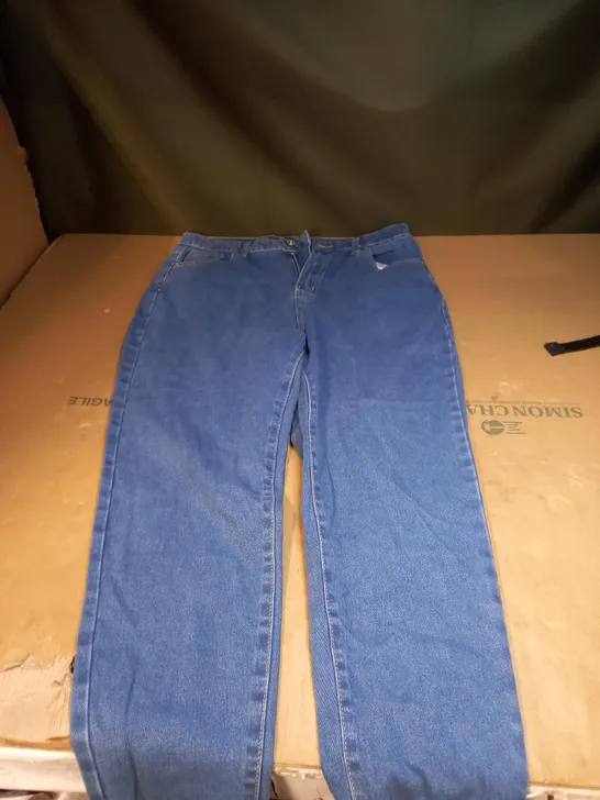 BLUE BOOHOO DENIM JEANS SIZE UK 16 