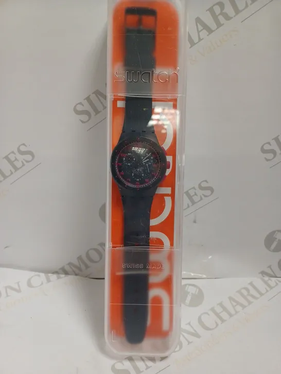 SWATCH BLUE/PINK WATCH WITH RUBBER STRAP