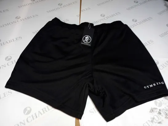 GYMKING BROOKLYN MESH SHORTS IN BLACK - LARGE