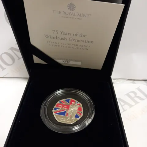 THE ROYAL MINT 75 YEARS OF THE WINDRUSH GENERATION 2023 50P COLLECTABLE COIN