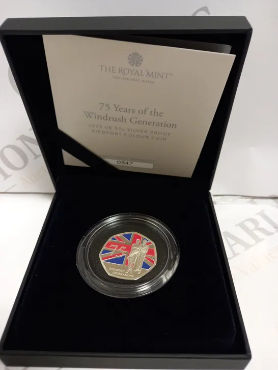 THE ROYAL MINT 75 YEARS OF THE WINDRUSH GENERATION 2023 50P COLLECTABLE COIN