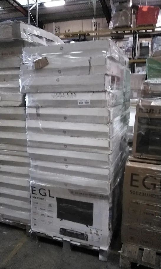 PALLET OF APPROXIMATELY 26 ASSORTED DAMAGED TV'S