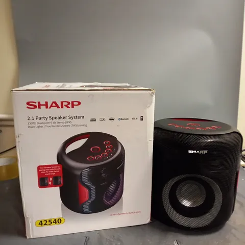 BOXED SHARP 2.1 PARTY SPEAKER SYSTEM