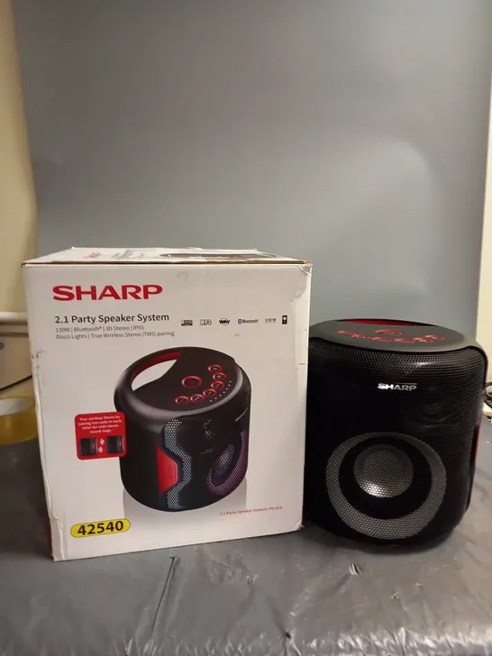 BOXED SHARP 2.1 PARTY SPEAKER SYSTEM