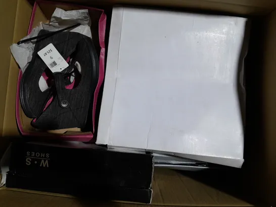 APPROXIMATELY 10 BOXED PAIR OF ASSORTED SHOES IN VARIOUS STYLES AND SIZES 