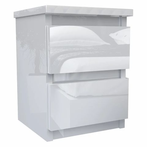 BOXED ELLE-LEIGH 2 DRAWER BEDSIDE TABLE 