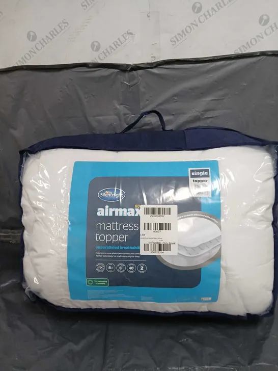 SILENT NIGHT AIRMAX DUAL LAYER ULTIMATE MATTRESS TOPPER SIZE SINGLE