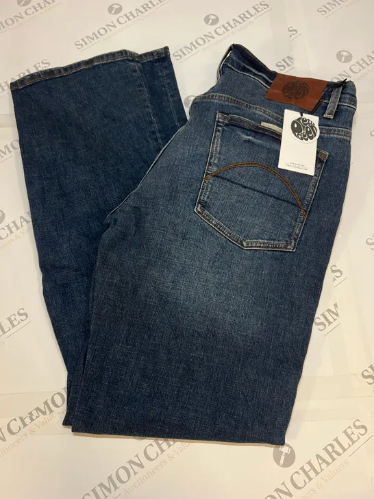 PRETTY GREEN REGULAR FIT JEANS IN NAVY SIZE 32W/32L