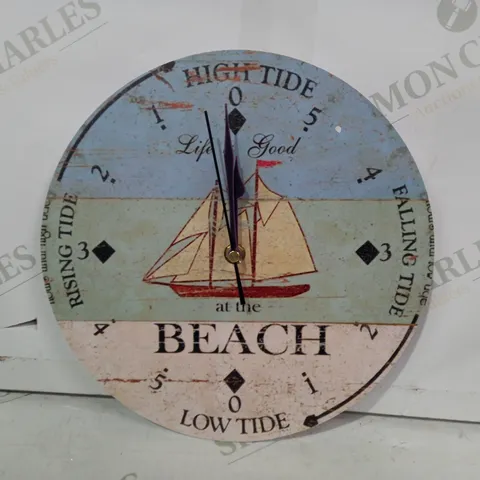 UNBRANDED DECORATIVE CLOCK IN BEACH DESIGN