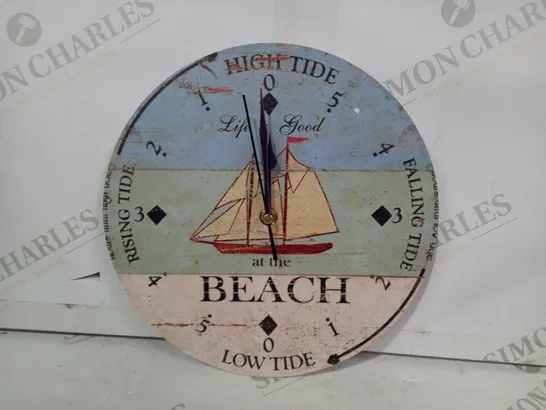 UNBRANDED DECORATIVE CLOCK IN BEACH DESIGN