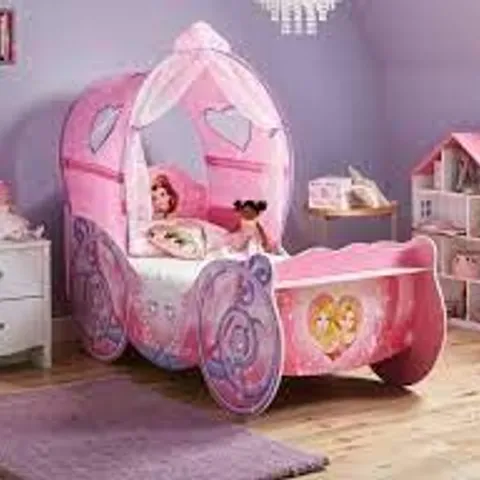 BOXED DISNEY PRINCESS CARRIAGE TODDLER BED (2 BOXES)