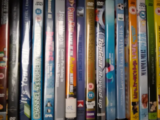 BOX OF APPROXIMATELY 20 ASSORTED DVDS TO INCLUDE CSI, GREAT RIVER JOURNEYS, NORFOLK AND WESTERN, ETC