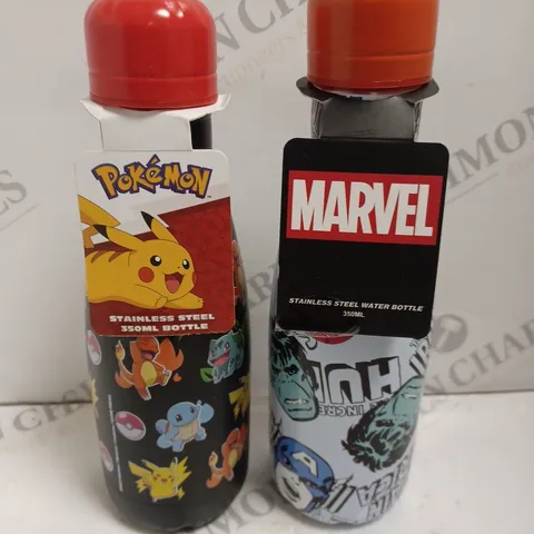 POKEMON AND MARVEL CHILDRENS WATER BOTTLES