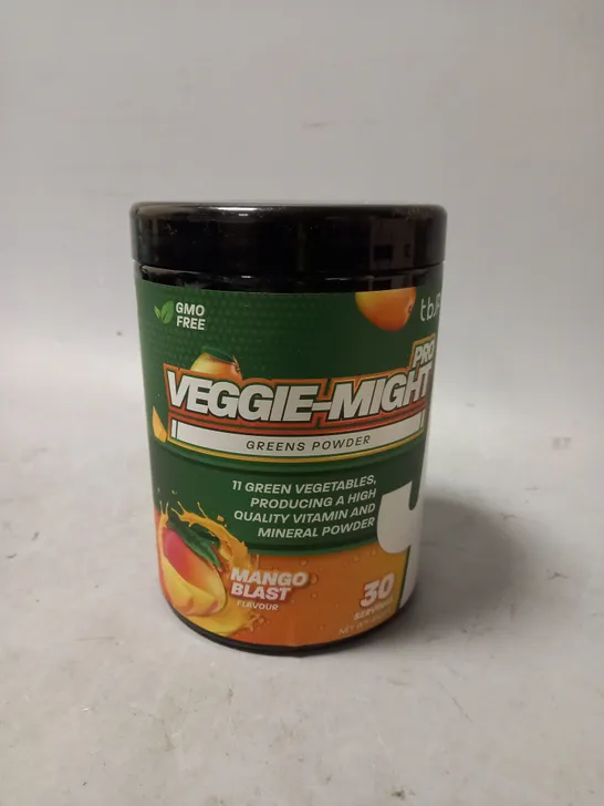 SEALED VEGGIE-MIGHT PRO GREENS POWDER - MANGO BLAST - 450G