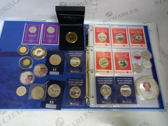 LOT OF APPROXIMATELY 25 COLLECTIBLE COINS & TOKENS