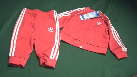 ADIDAS SCARLET RED KIDS TRACKSUIT 6-9 MONTHS