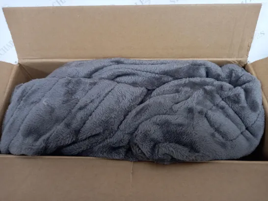 COZEE HOME VELVETSOFT HEATED THROW IN CHARCOAL 