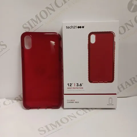 BOX OF 87 TECH21 CHERRY RED EVOROX PHONE PROTECTION CASES FOR IPHONE XS MAX