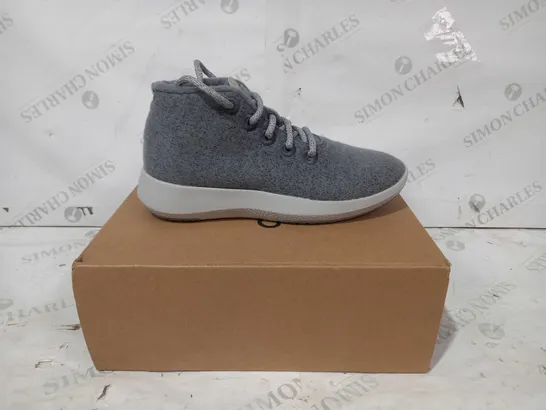 BOXED PAIR OF ALLBIRDS WOOL RUNNER-UP MIZZLE SHOES IN GREY EU SIZE 38